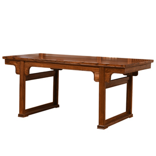 新中式老榆木实木禅意书桌书房画案书法桌绘画国学桌写字台办公桌