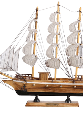 创意客厅帆船模型翻旧事