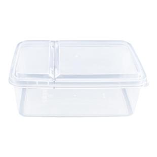 翻盖塑料保鲜盒食品级收纳盒商用透明厨房调料香料谷物展示盒加厚