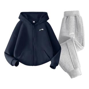 贵人鸟童装男童外套2026春季新款儿童休闲套装大童加绒加厚运动裤