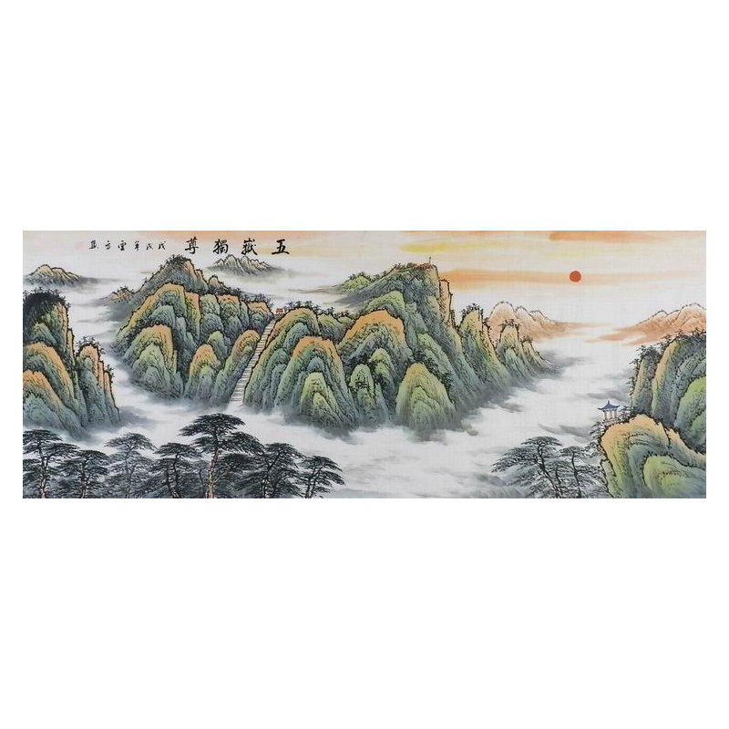 手绘国画装饰画花鸟中式客厅作业
