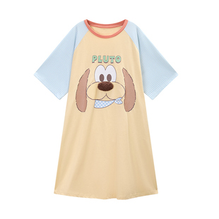 Gukoo/果壳睡裙女春夏迪士尼联名新款纯棉可爱女士家居服睡裙B