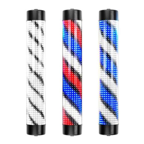 理发店转灯led 发廊旋转动美发超亮网红潮店户外防水美容半圆挂墙