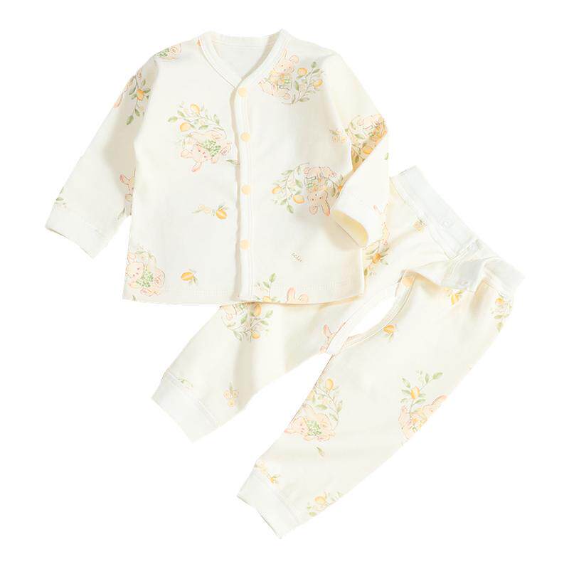 承承鹿新生儿婴儿衣服纯棉套装春秋衣秋裤宝宝内衣分体衣服居家服