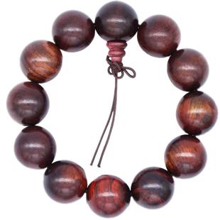 正宗大红酸枝木手串佛珠类紫檀红木手链檀香木男女款手珠文玩