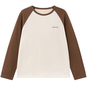 英氏T恤男童圆领打底衫长袖秋季