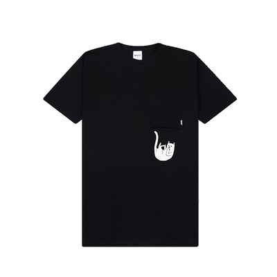 RIPNDIP LORD NERMAL POCKET TEE 贱猫恶搞经典印花口袋T恤短袖夏