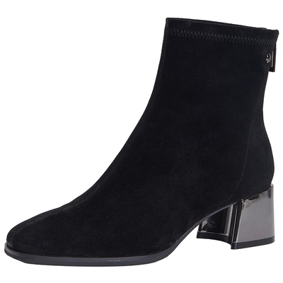 百田森法式方头小短靴