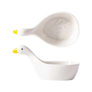 蘸料碟家用2026新款陶瓷卡通可爱味碟调料碟创意骨碟小碟子吐骨碟