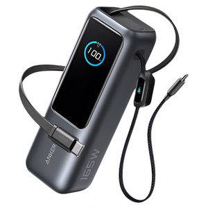 Anker能量舱安克165W高功率大容量充电宝自带双线移动电源快充适配iPhone16苹果15华为笔记本电脑可上飞机i器