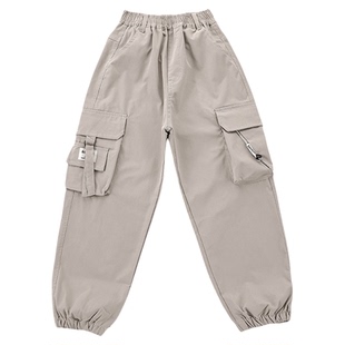 男童裤子春新款2026儿童加绒工装裤春装中大童宽松春秋季休闲长裤