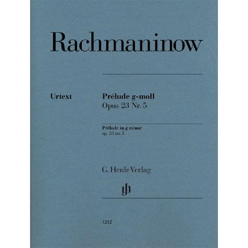 拉赫玛尼诺夫前奏曲 G小调 op23 no5钢琴独奏亨乐原版乐谱书 Rachmaninoff Prelude g minor Piano HN1212