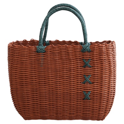 手工仿藤编手提篮买菜篮子水果筐