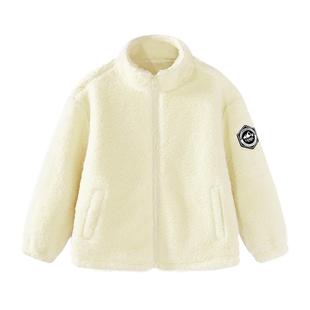 小骆驼童装女童摇粒绒外套加绒2025新款小学生保暖上衣儿童抓绒衣