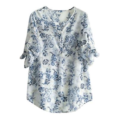 夏季衬衫女百搭套头薄款上衣