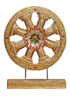 金箔桌面摆件东南亚风泰国木雕