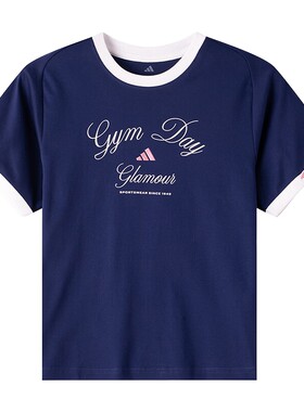 adidas女夏季运动圆领短袖T恤