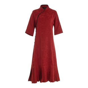 【博主同款】花木深民国风古法平裁旗袍改良新中式提花立领连衣裙