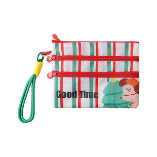 可爱证件收纳包旅行三层拉链护照卡包证件包护照夹随身小包零钱包