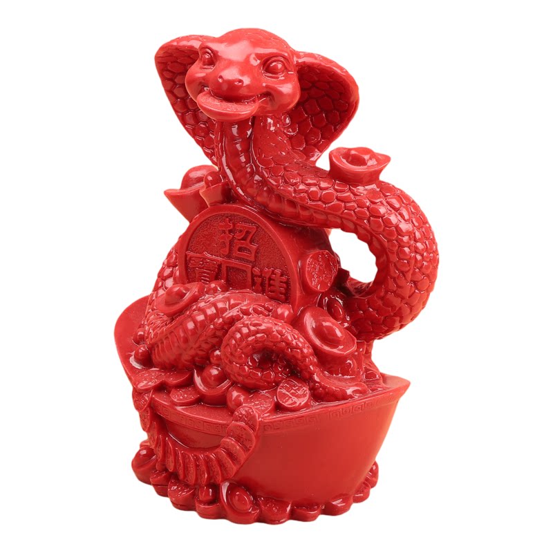 朱砂十二生肖蛇摆件招财家居办公桌面小摆件风水工艺品招财吉祥物