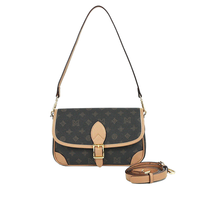 稻草人双肩带老花单肩包多隔层