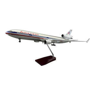 美国航空麦道MD-11飞机模型47cm仿真民航客机带灯光大型摆件礼品