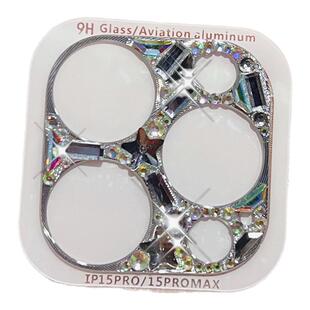 镂空无镜片适用iphone16promax镜头膜苹果14镶钻15pro摄像头底座保护贴11/12新款金属圈13promax一体轻奢水钻