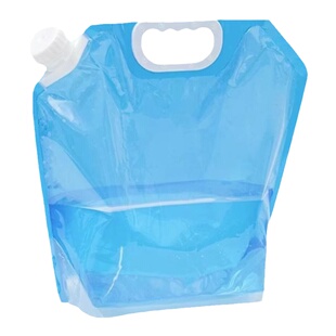 户外折叠水袋水囊大容量加厚5L储水袋子10斤食品级密封自封便携袋