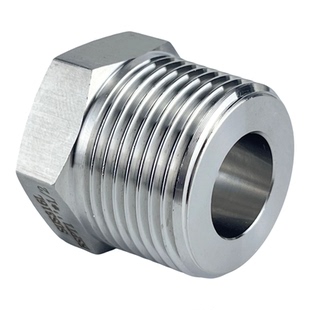 316L不锈钢高压补芯RC加厚内外丝NPT大小头变径转换接头1/24分1寸