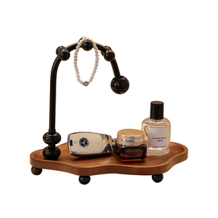 中古风玄关钥匙收纳摆件高级感入户鞋柜软装饰品置物架新中式摆画