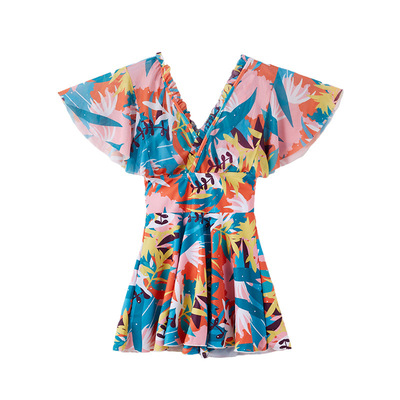 游泳衣女连体保守遮肚显瘦保守