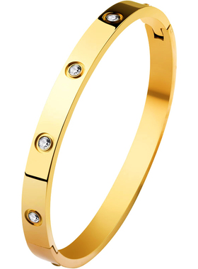 轻奢高级感钛钢情侣手镯小众