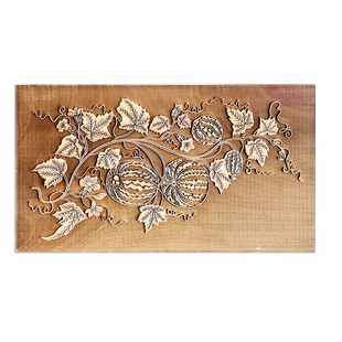 仿宋砑花笺板子北宋黄庭坚松风阁诗帖1：1复原瓜瓞纹花笺板砑花板