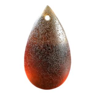 清代官造宫廷御用古法老琉璃坠角 琥珀金朝珠配饰项链diy水滴坠