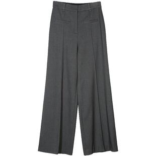 Lavinia冬新款女装宽松垂感高腰百搭通勤休闲西装裤女Q47K105