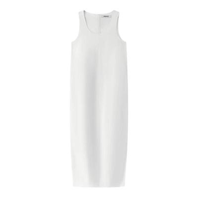 VERSELET象牙白有机棉背心连衣裙