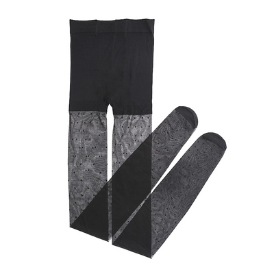 幂式波点黑丝脚尖加固薄款丝袜