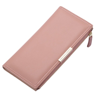 2025新款女士韩版长款手拿包女超薄对折两折多卡位拉链袋钱包卡包