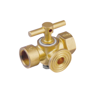 埃美柯852旋塞阀三通铜4分dn15考克锅炉高压加厚缓冲管压力表阀门