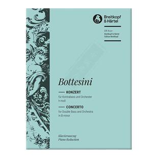博泰西尼 低音提琴协奏曲 B小调 附钢伴 Breitkopf 大熊原版乐谱书 Bottesini Double Bass Concerto in B Minor EB8530