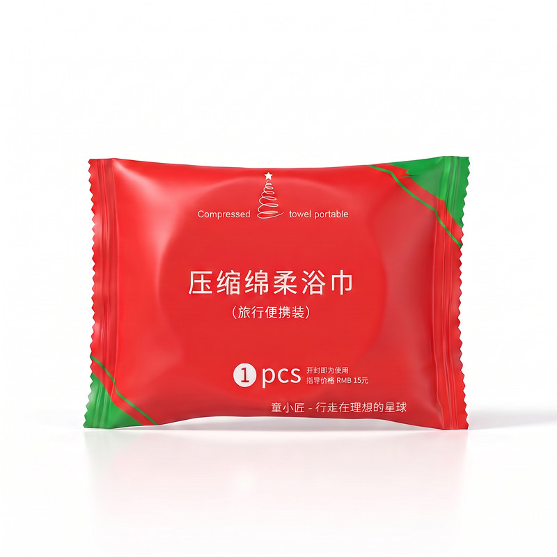 便携单独包装一次性压缩浴巾