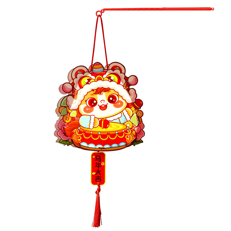 手工儿童手提国潮灯笼diy材料包