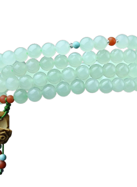 项链手串天然女款莲花青海玉