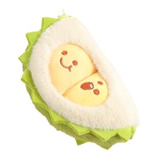 网红仿真榴莲解压毛绒玩具创意可剥皮榴莲玩偶可撕拉报恩女友礼物