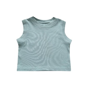 宝宝夏季背心男童冰丝薄款无袖上衣基础款婴儿弹力坑条凉快坎肩潮