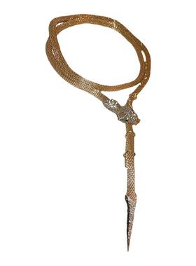 欧美夸张蛇形流苏项链轻奢小众