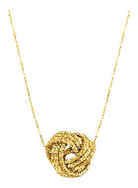 自营 Ross-Simons Italian 14kt Yellow Gold Textured Love Knot