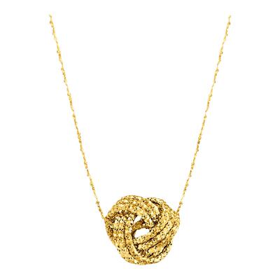 自营Ross-Simons Italian 14kt Yellow Gold Textured Love Knot