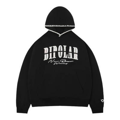 BIPOLAR重工贴布刺绣连帽卫衣