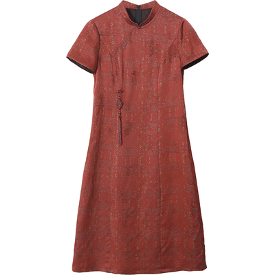 香云纱真丝连衣裙女2025新款